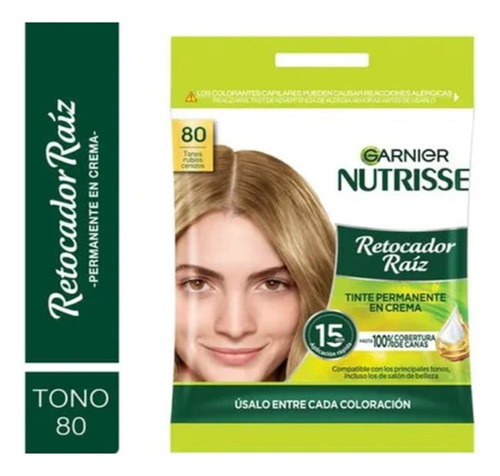  Pack 6 Retocadores De Raiz Nutrisse Tintura Tono 80 Nutrisse Tono 80 Rubio Cenizos