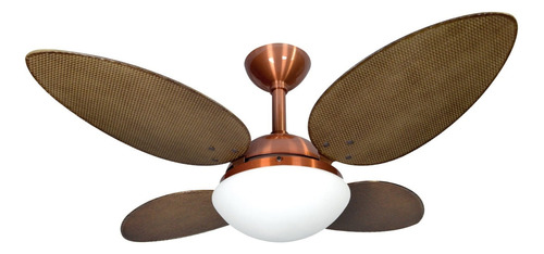 Ventilador Infinity Prime Cobre 4 Pás Rattan Tabaco 220v