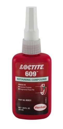 Fijador Loctite 609 Poleas Rodamientos Resistencia Alta Verd