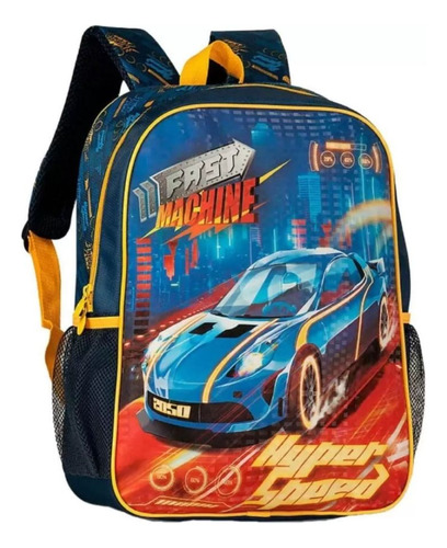 Mochila Costas Infantil Escolar Carrinho Fast Machine - Clio