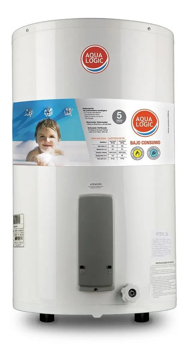 Termotanque Eléctrico Aqualogic 55 Lts