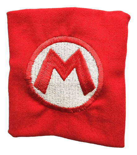 Muñequera Niños Mario Bros Logo Bordado