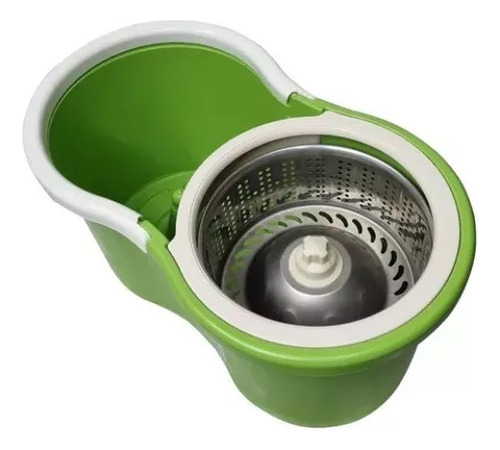 Mopa Balde Giratorio  360-centrifugador De Acero + 2  Paños