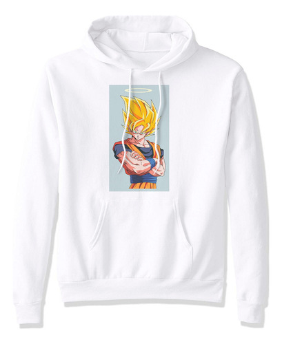 Sudadera Cuadro Saiyajin Dragon Ball Z Goku Angel Corona 