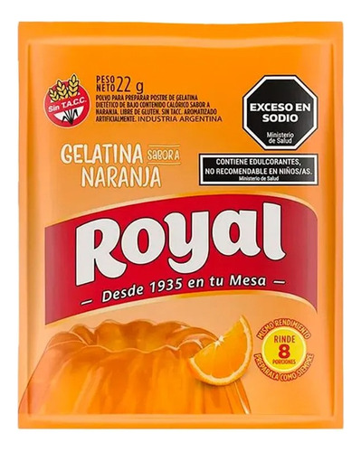 Gelatina Royal Sabor Naranja 22gr 