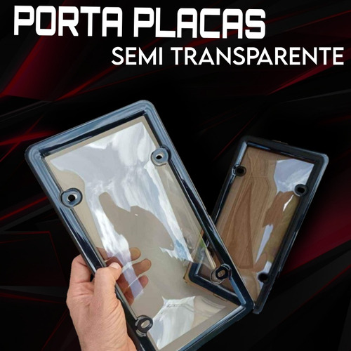 Porta Placas Semi-transparente