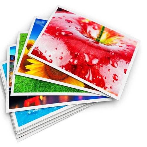 100 Folhas Papel Fotográfico Adesivo Glossy A Prova D'água