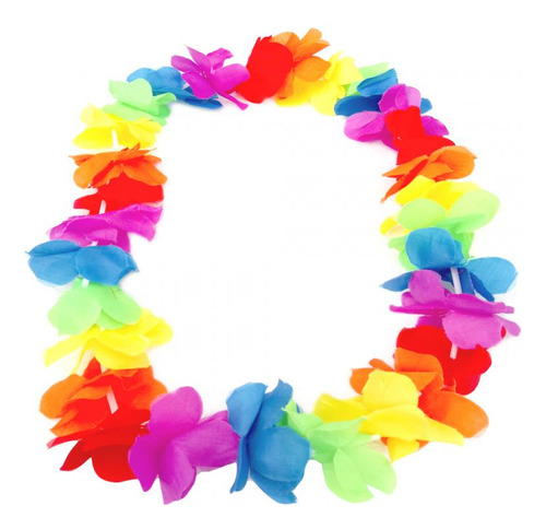 Collar Hawaiano 50cm De Colores Flúor Fiesta Belina