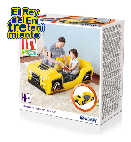 Imagen 3 de 7 de Colchon Inflable Bestway 1 Plaza Para Niños Camping - El Rey