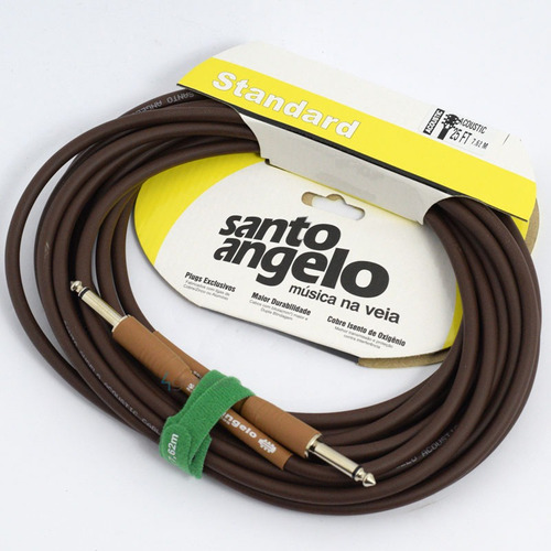 Cabo Santo Angelo Acoustic Para Violão Plug Reto 7.6m