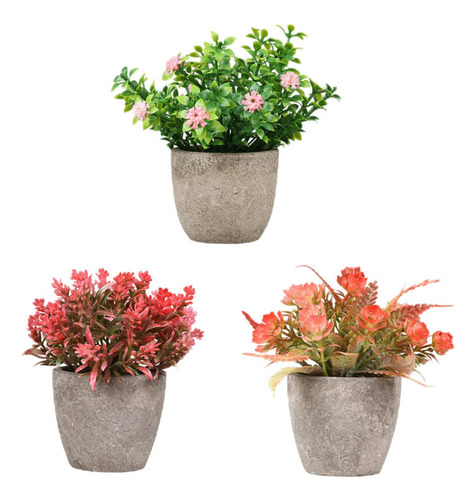Amosfun Artificial Plants 3pcs Artificial Flower Decorative.
