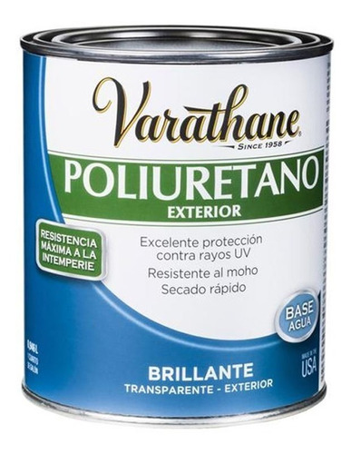 Barniz Al Agua Poliuretano Rust Oleum Varathane Brillante Ex