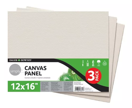 Daler-Rowney 12 x 16 Simply Art Canvas Panel Pack - 3 ct