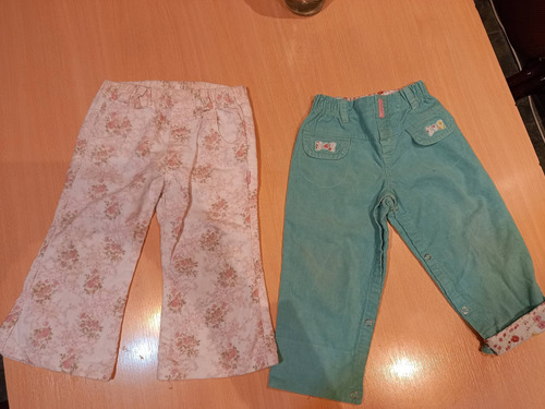 Pantalón De Corderoy De( 2 Unidades) T: 2/ 24 Meses Nena