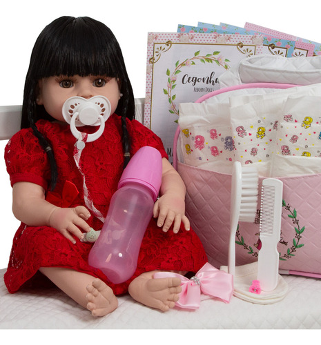 Bebe Reborn Baby Alive Morena Gatinha Acessórios