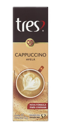 Cápsula De Cappuccino Avelã Três 10 Unidades