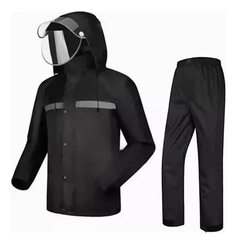 Traje Impermeable Para Lluvia Moto Set 2 Piezas Reflectante