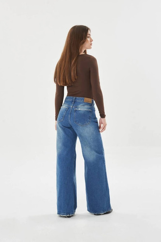 Jean De Mujer Wide Leg Rigido - Siloli
