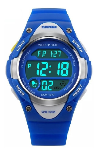 Relógio Infantil Digital Skmei 1077 Azul Rosa Ou Preto