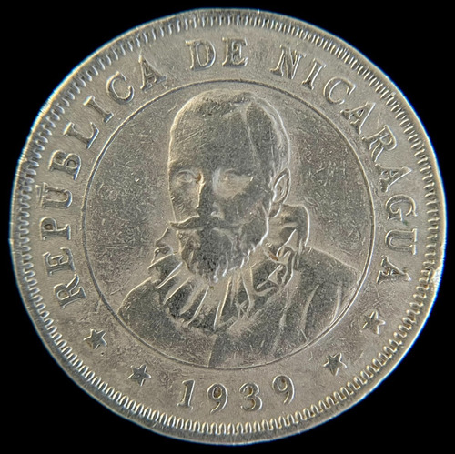 Nicaragua, 50 Centavos, 1939. Vf