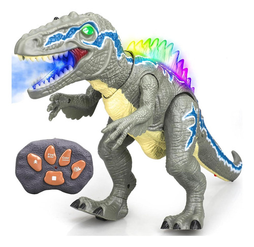 Dinosaurio Robot Control Remoto Steam Life Velociraptor Led