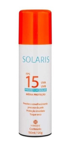 Imagem 1 de 9 de Solaris Protetor Solar Fps 15 Uva E Uvb 150ml Hinode