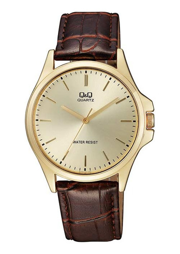 Reloj Q&q Hombre Casual Elegante Correa Cuero Original Q Q