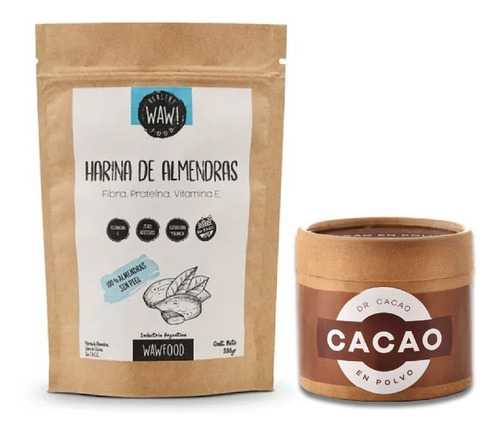 Harina De Almendras Premium S/piel 300g+cacao En Polvo 130g