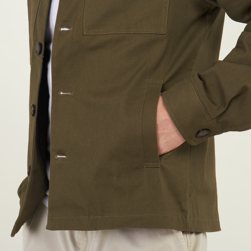 Camisaco Hombre Kevingston Owen Gabardina Verde Militar
