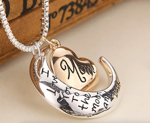 Imagen 7 de 7 de Collar Cadena Dije Mama Mujer Mom Color Plata Oro Garantia