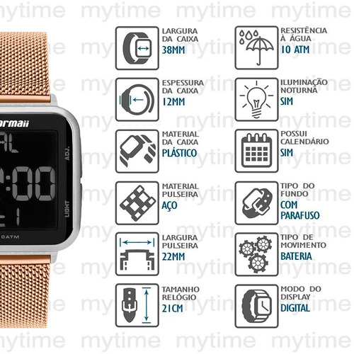 Relógio Mormaii Wave Unisex Mo6600ak/8j