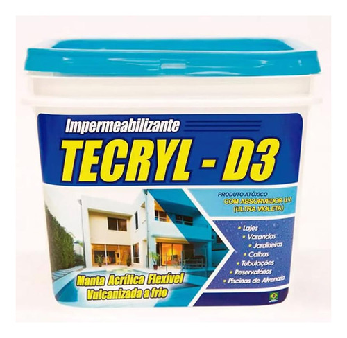 Impermeabilizante D3 4kg Branco Tecryl