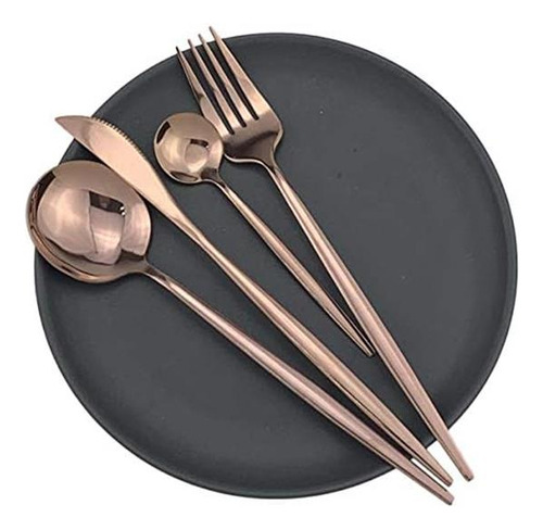 Gugrida Juego De Cubiertos De 24 Piezas, Utensilios Reutiliz