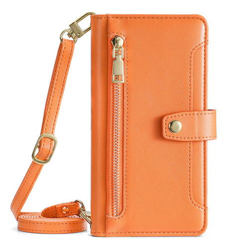 Funda De Cuero Para iPhone Carcasa De Bolsa Con 2 Correa