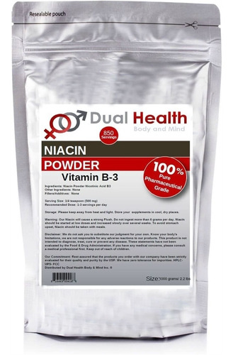 Suplemento Niacina 2.2 Libras De Polvo D - L a $302