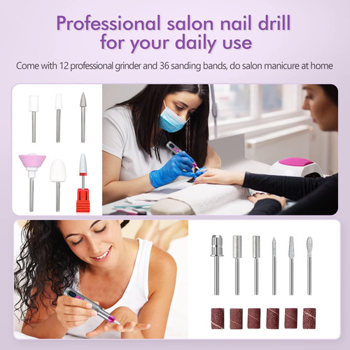 Taladro De Uñas, Taladro De Uñas Eléctrico Inalámbrico Kit P