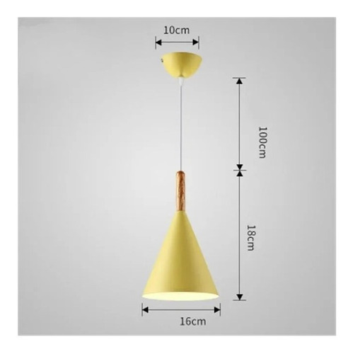 Lámpara Colgante De Techo Nordico C/ Madera