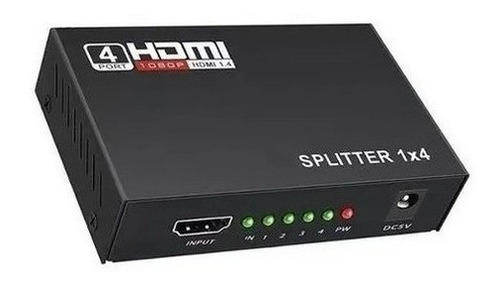 Splitter Divisor De Sinal Hub Hdmi 1x4 Portas Full Hd 1080p