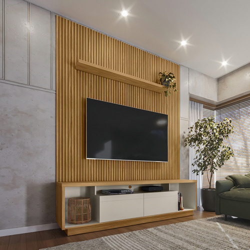 Rack Com Painel Para Tv Até 75 Polegadas 180cm Cronos