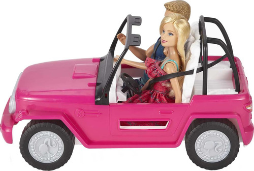 Coche Barbie Crucero De Playa Con Muñeca Barbie En Vestid...
