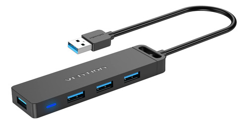 Vention - Hub Usb 3.0 De 4 Puertos Usb Ultradelgado, Carga D