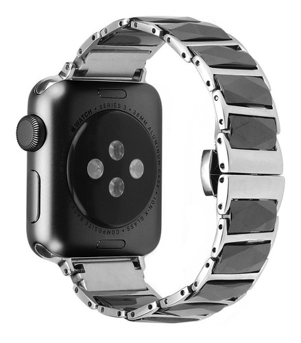 Imagen 4 de 4 de Malla Acero Inoxidable 316l Con Ceramica Apple Watch 38-42mm