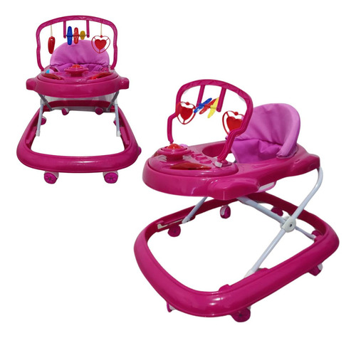 Andador Musical Infantil Bebe Styll - Menina Cor:rosa