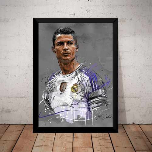 Quadro Decorativo Cr7 Arte Cristiano Ronaldo Futebol