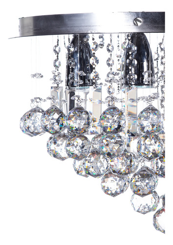 Candil Colgante Gamalux Williams Krystal Pastel De 5 Luces
