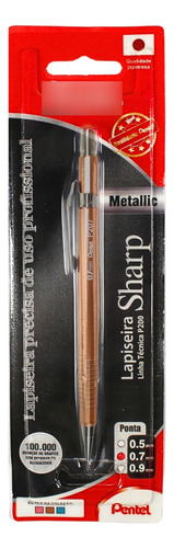Lapiseira Sharp Pentel P200 Cobre Metálico 0,7mm