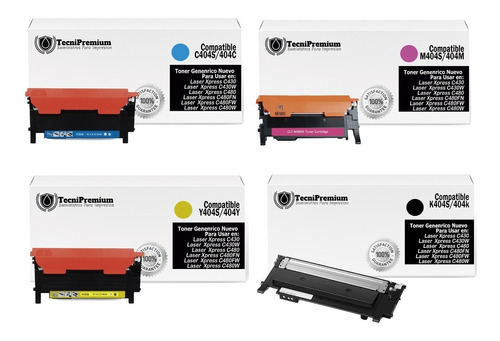 Kit 4 Toner 404 Genericos Para  C430 C430w C480 C480fn C480w