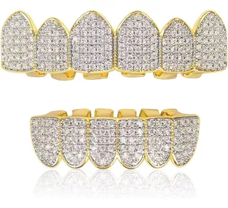Dunchaty Diamond Gold Grillz Para Hombres Mujeres Parrillas