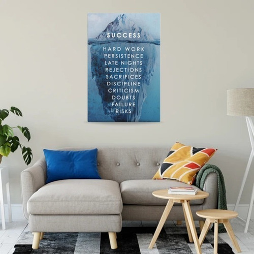 Cuadro Motivacional Iceberg Success | Deco Tela Canvas 40x60