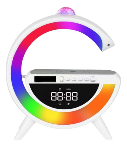 Reloj Digital Con Altavoz Rgb Y Bola De Disco